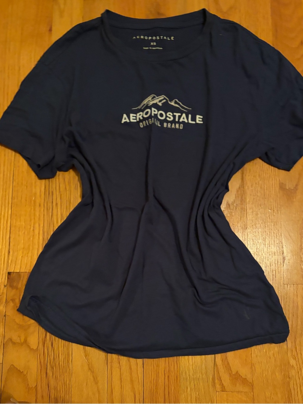 Aeropostale Navy Blue Graphic Logo Tee